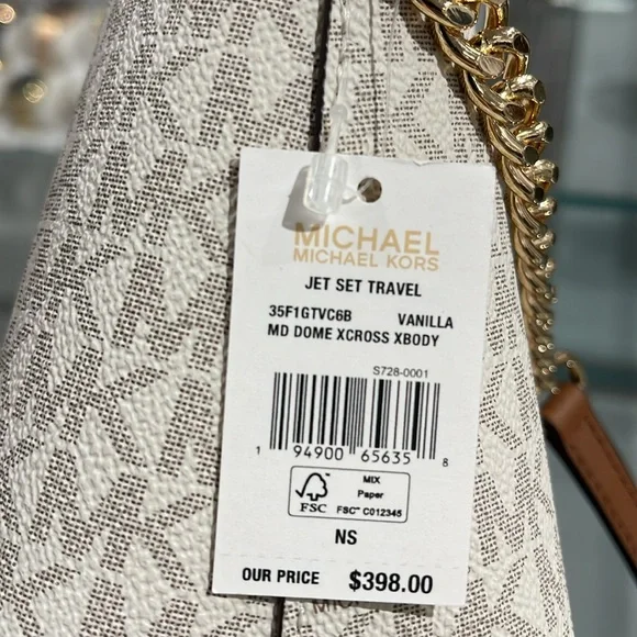 MICHAEL KORS Jet Set Medium Logo Dome Satchel Crossbody XCROSS XBODY
Vanilla - Picture 10 of 16